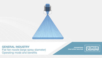 videos.headline Flat fan nozzle with large spray diameter