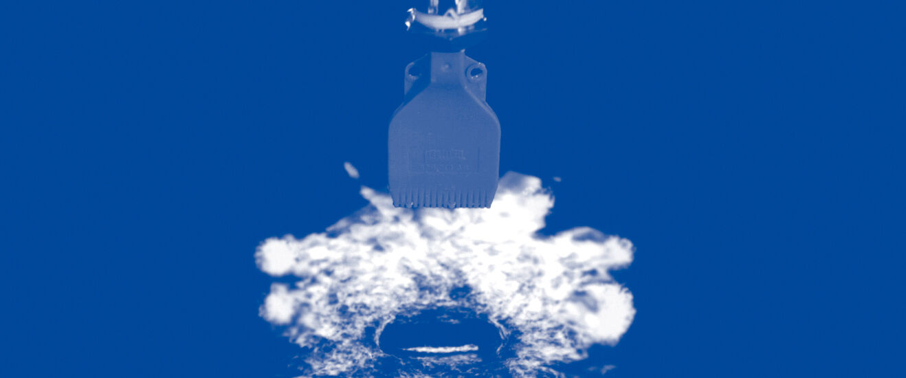 Spray pattern of air nozzles